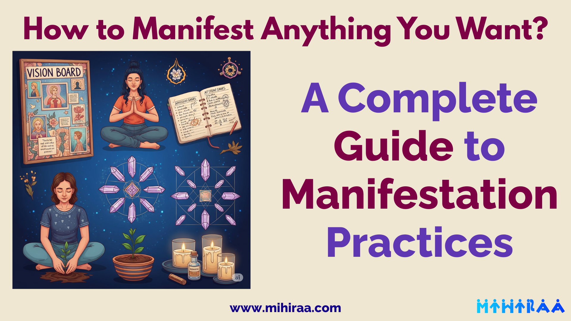 How to Manifest Anything You Want - A Complete Guide to Manifestation Practices | Mihiraa